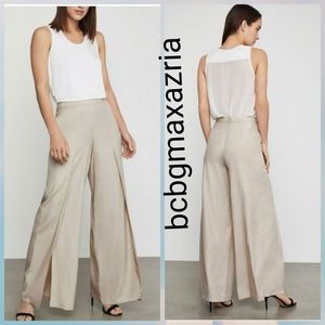 BCBGMAXAZRIA "Michael" Wide Slitted Leg Pants Size  M and Also L MSRP $198